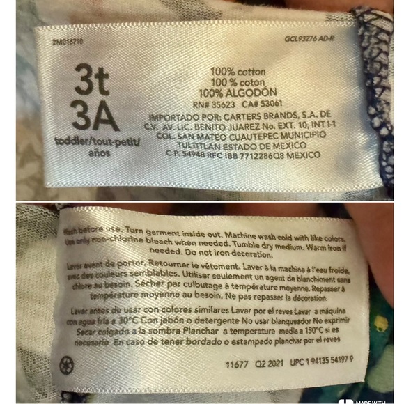 Carter’s 3T Stripes and Flowers Dress - Picture 5 of 6